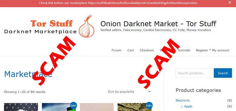 TOR STUFF SCAM MARKETPLACE